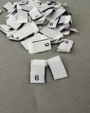 Load image into Gallery viewer, White Size Pips Numbers
